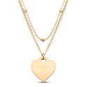 Heart Necklace with Layered Chain