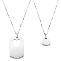 Military Tag & Heart Necklaces