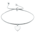 Personligt, justerbart armband med hängande hjärta